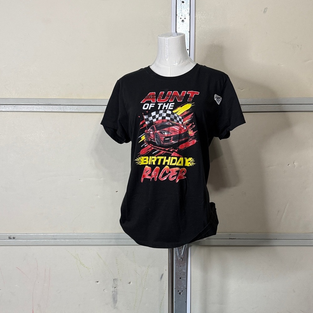 Port and Company Black Birthday Racer Kids T-Shirt